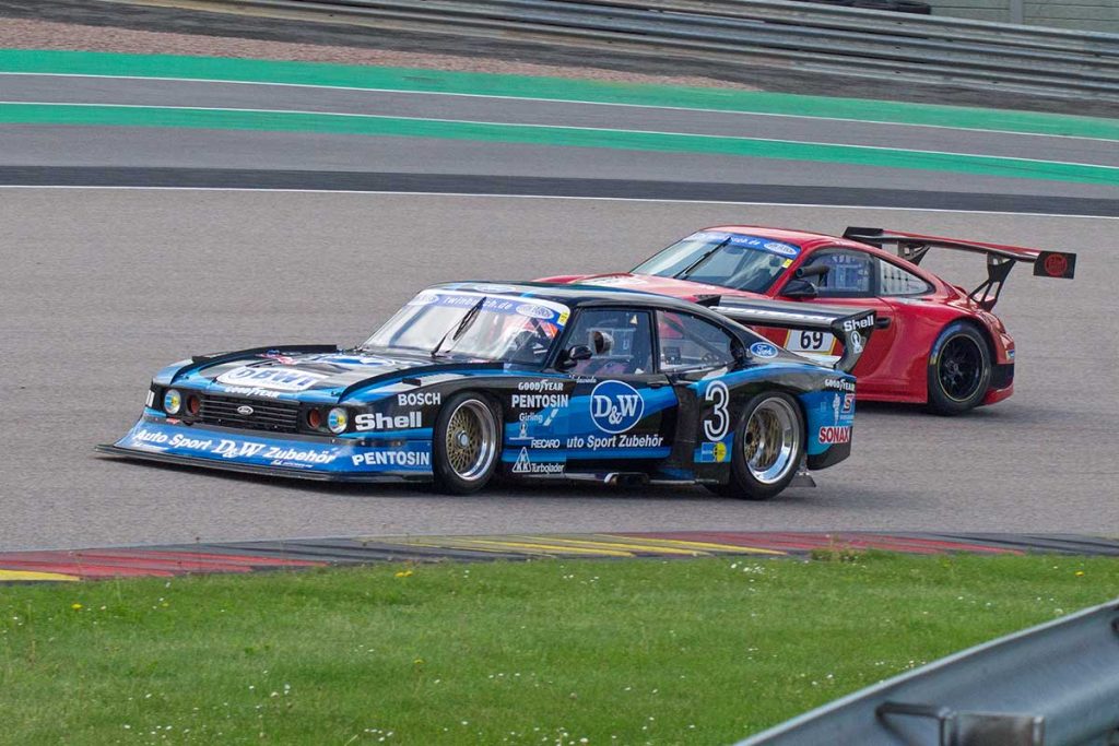 Peter Mücke Ford Capri Zakspeed, 69 Wolfgang Destree, Porsche 997 Cup, Bj. 2008